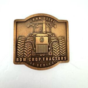 John Deere Vintage 80s Bronze Row Crop Tractor Belt Buckle